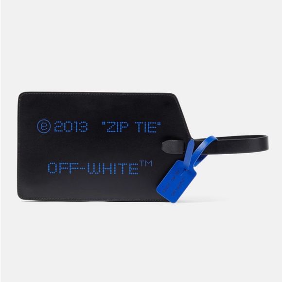 OFF-WHITE Zip Tie Medium leather clutch - Picture 2 of 4